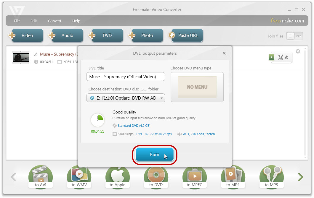 freemake dvd menu creator