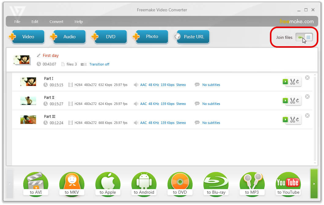 how to combine videos